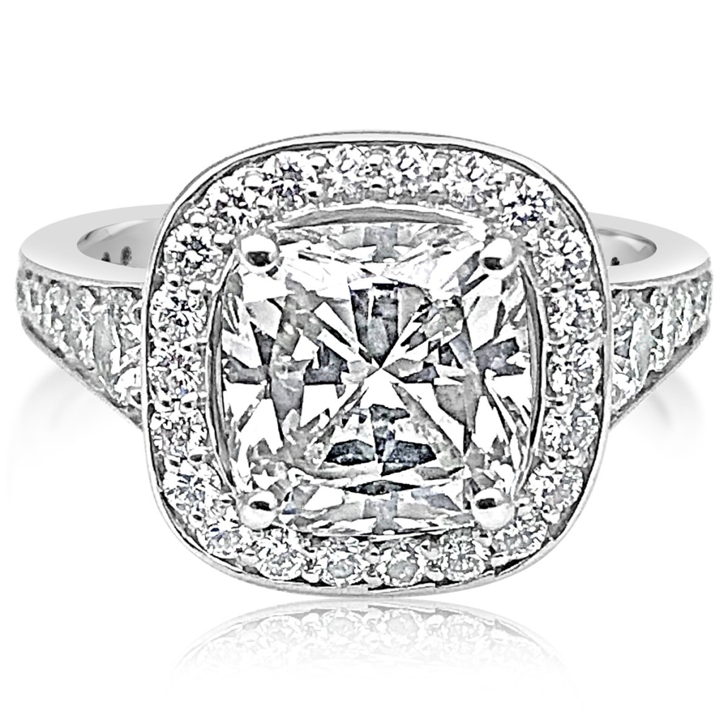 14kW Elaine, A Cushion Cut GIA Diamond in White Gold, 1597-11