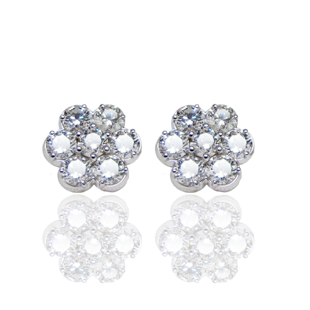 Diamond Floral Cluster Studs 1586-22