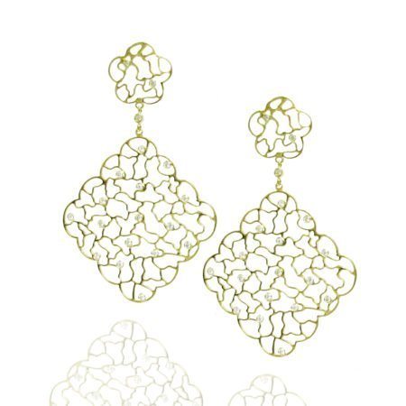 grants jewelry oklahoma dangle 18kyg earrings with diamonds