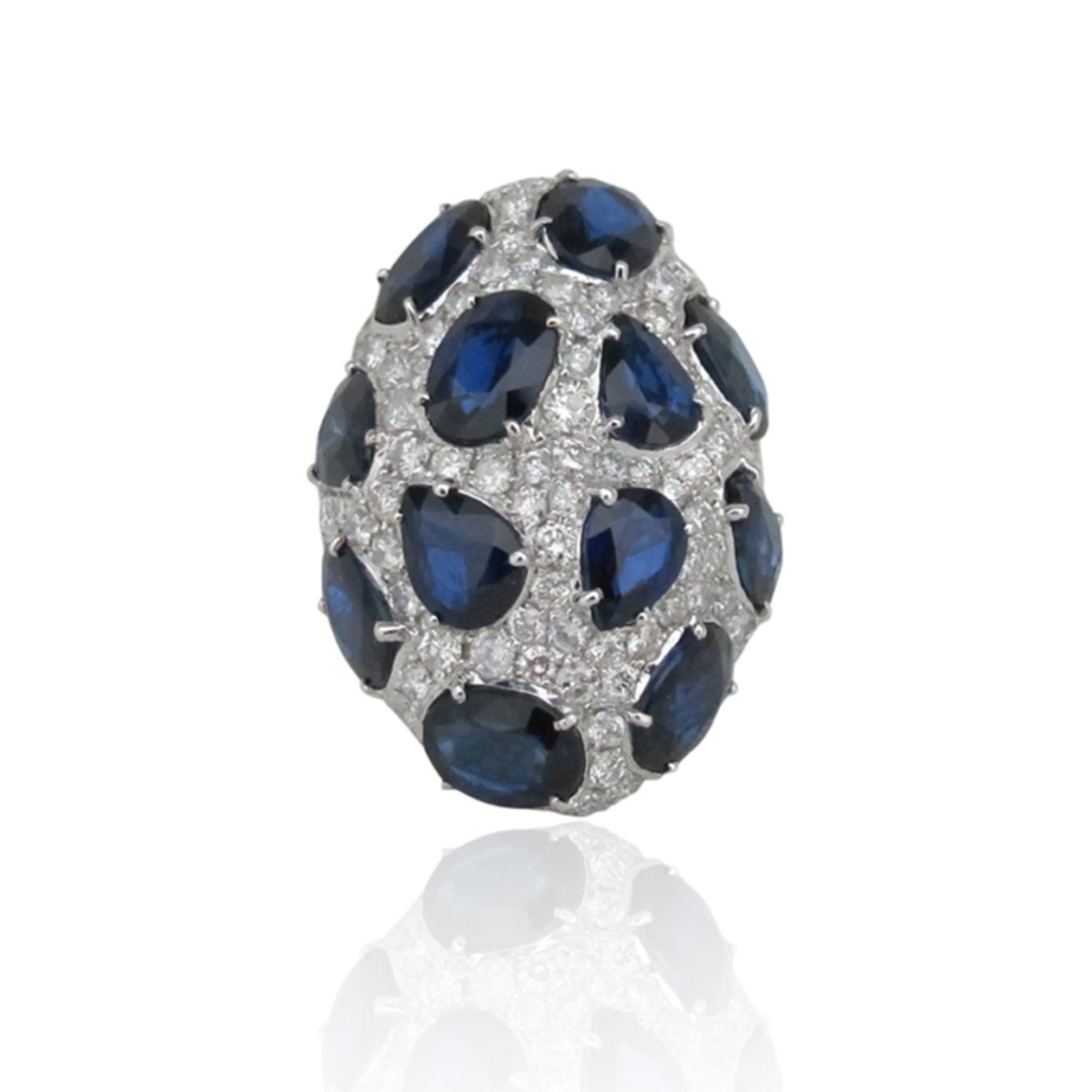 18k White Gold BedRock 1733-13