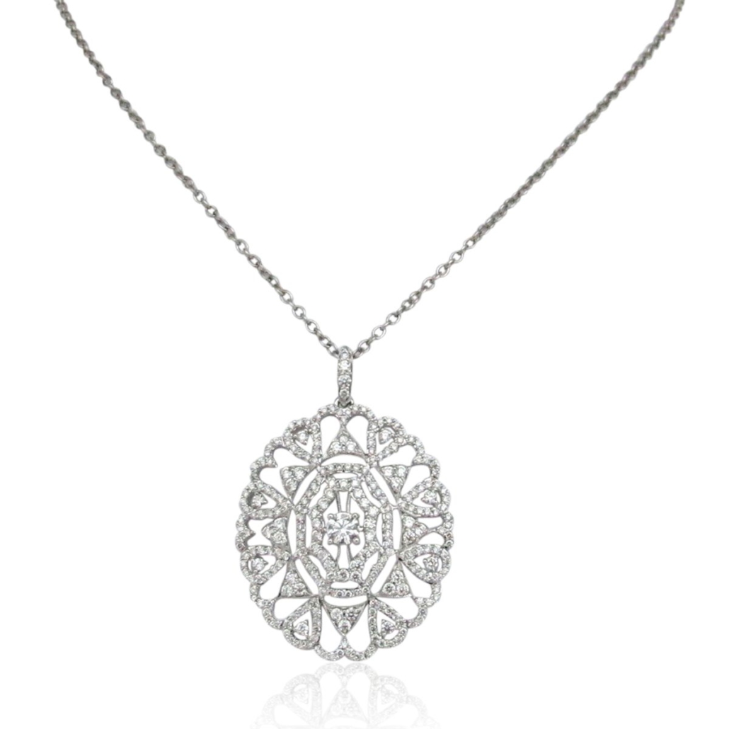 Scalloped Antique Pendant 1770-32