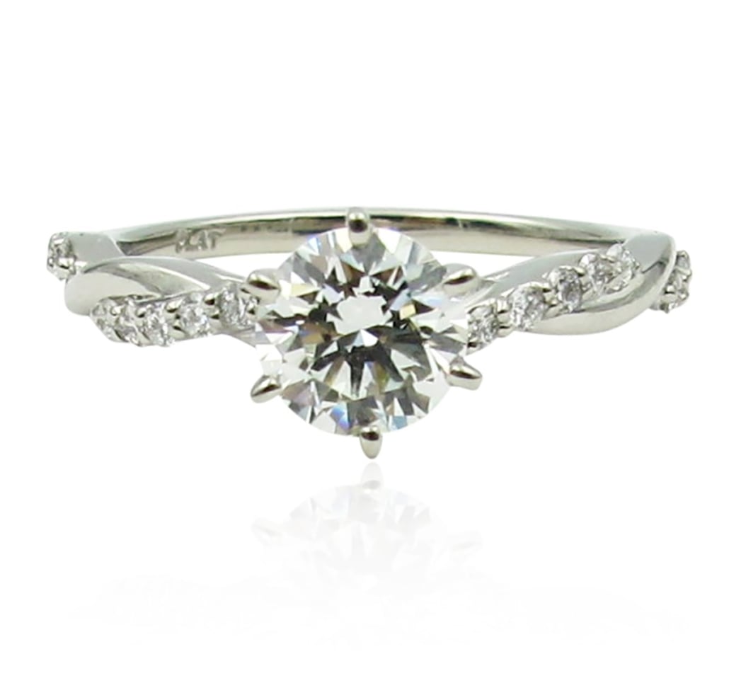 Kerri, A Diamond & Platinum Twisted Shank Engagement Ring 1360-11