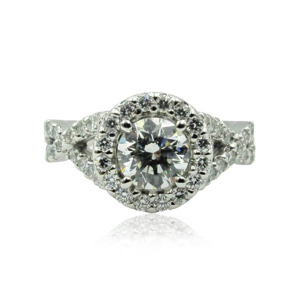 Classic Halo with Twisted Diamond Band 1420-11