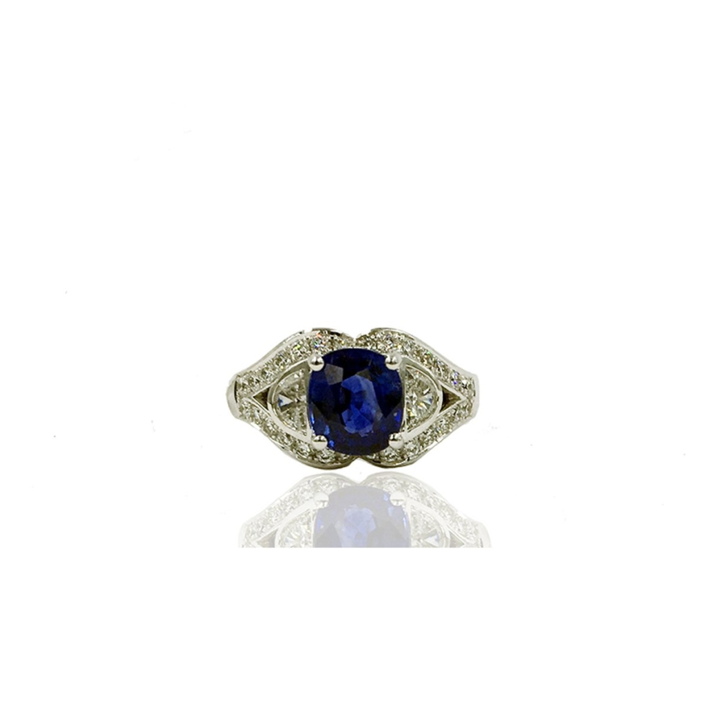 Radiant Sapphire Ring 1495-13