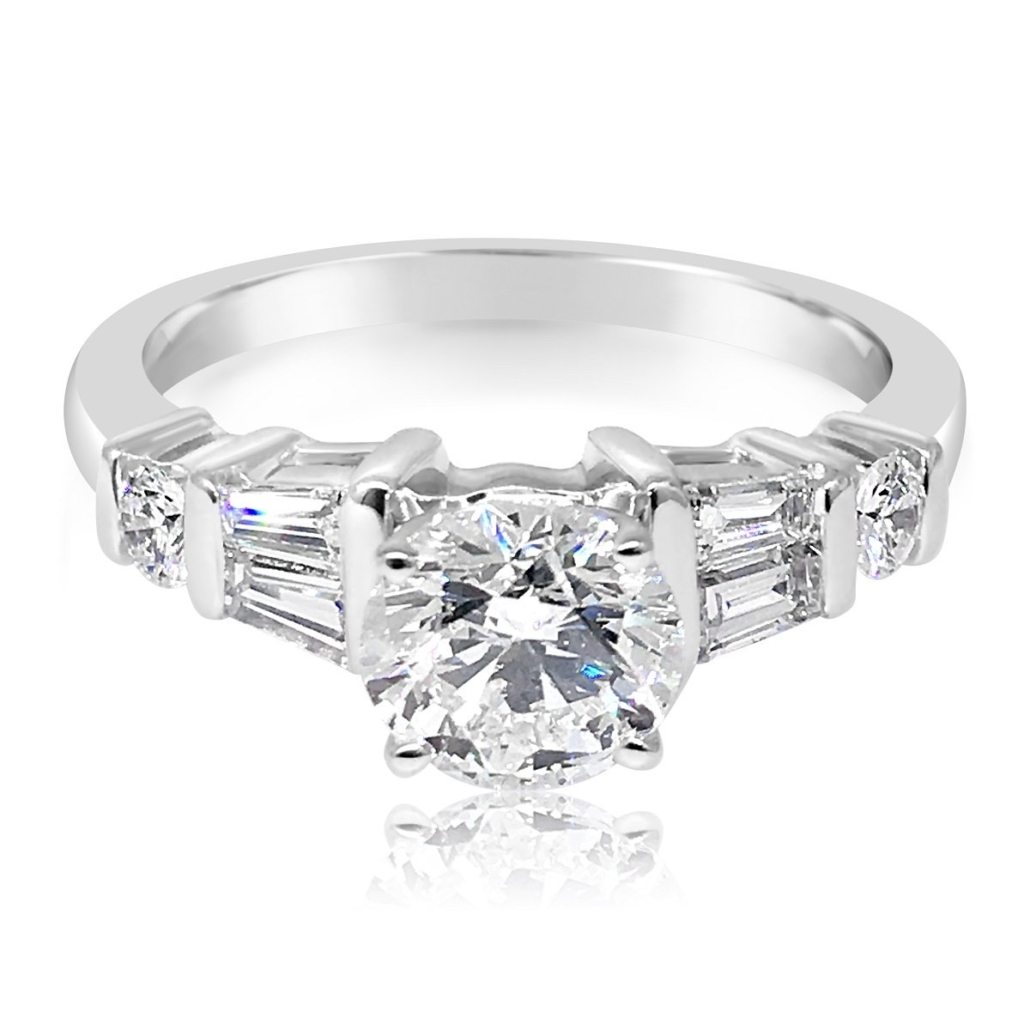 Tesorino, A 14K White Gold Engagement Ring – 1498-11 7223