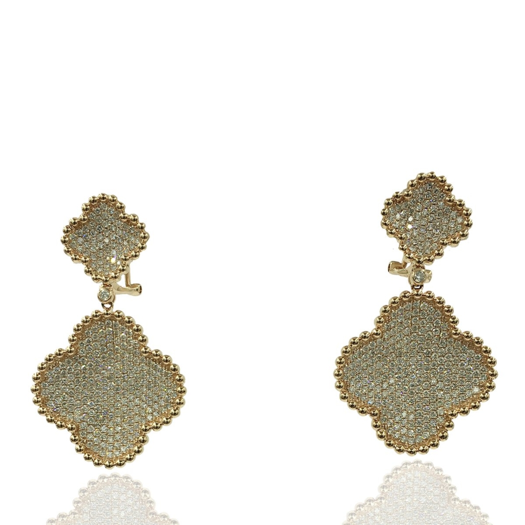 Rose & Clover Diamond Earring 1519-24