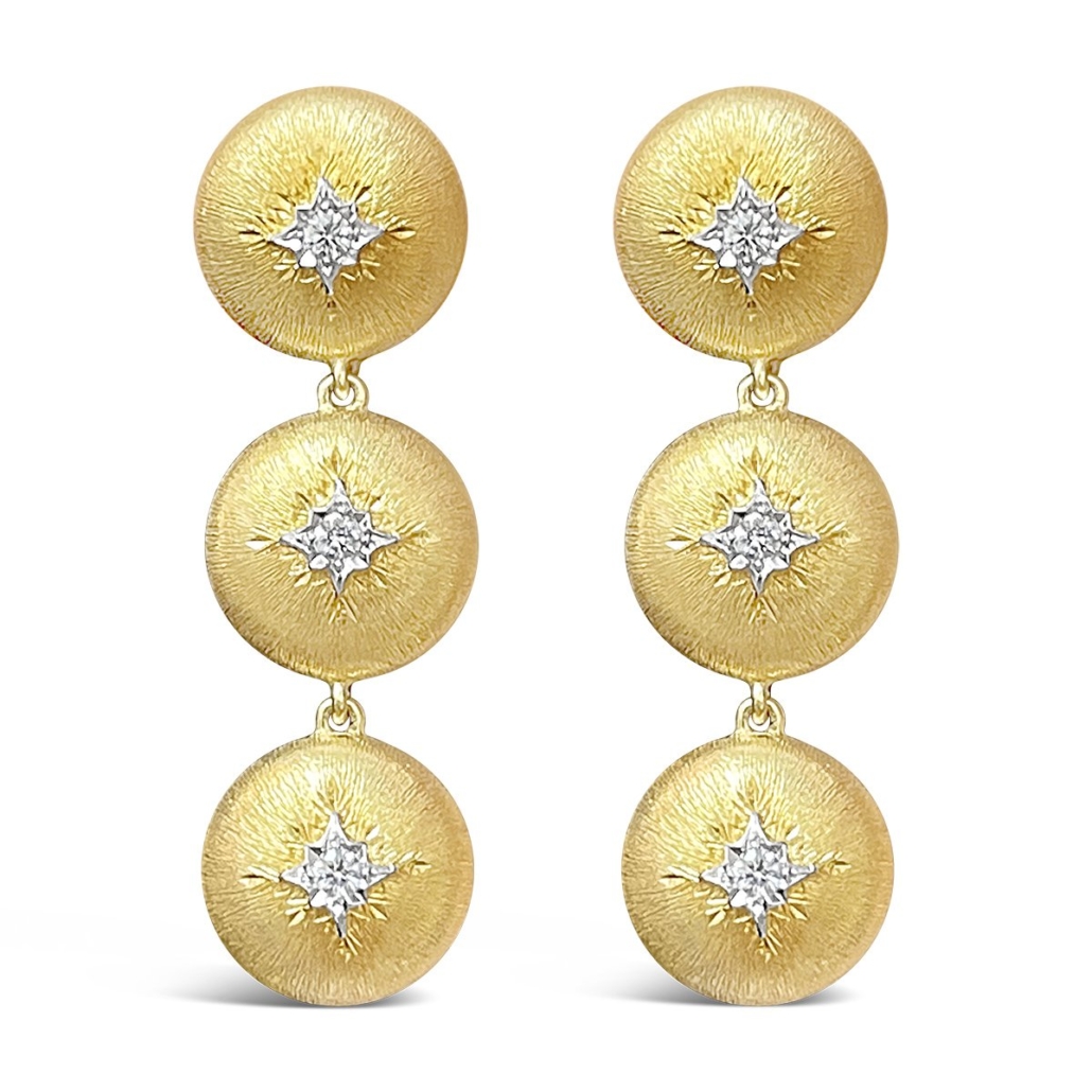 18k Y Buttons of Gold Earrings, 1512-24 7237