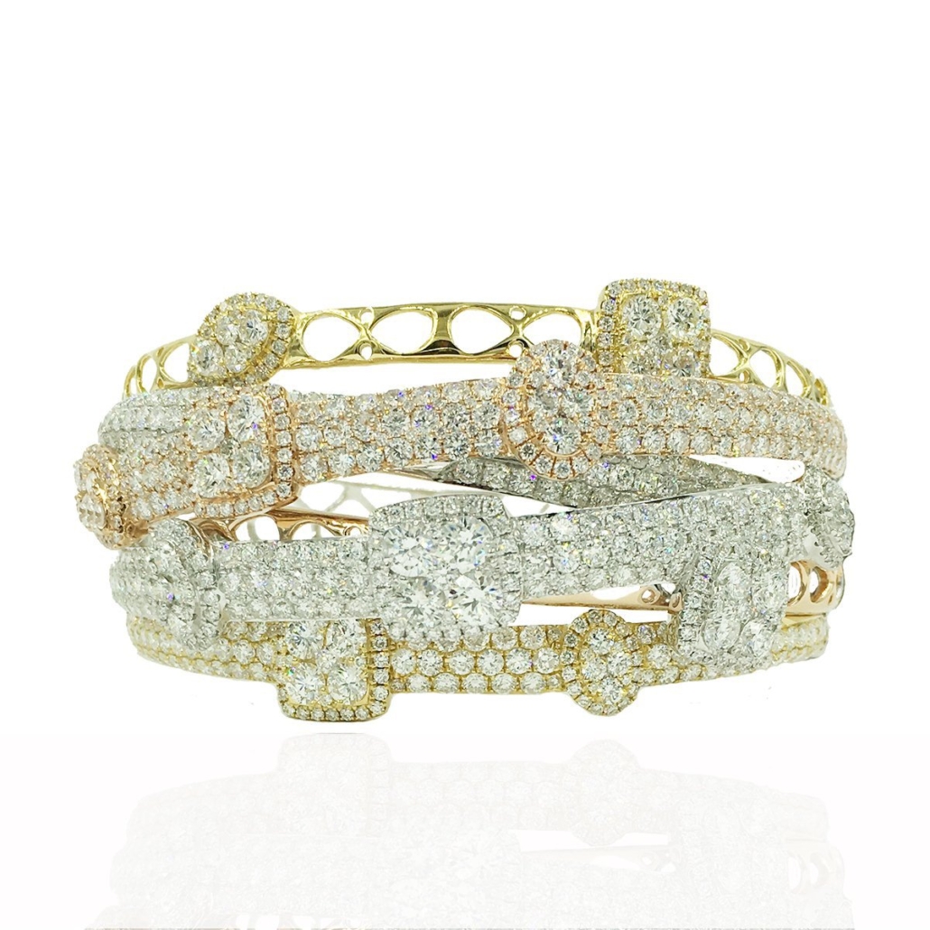 18k Diamond Cluster Bracelet 1526-53