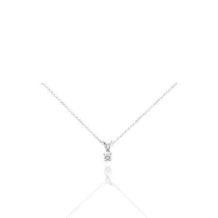 1/4 Carat Diamond Solitaire Pendant in 14k White Gold (F-G, SI2) – INARA  DIAMONDS