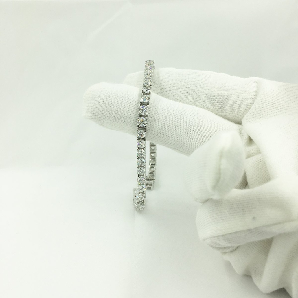 14K White Gold Diamond Tennis Bracelet 1516-51 alternate view