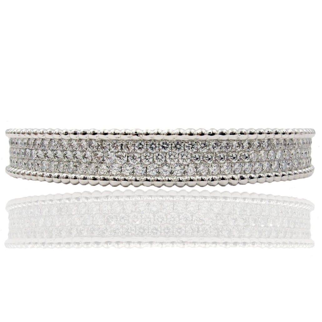 18K White Gold Diamond Bangle 1447-53 7171