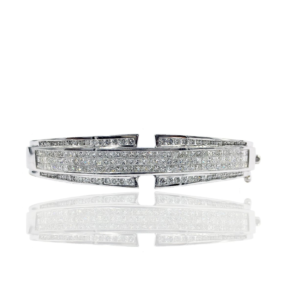 18k White Gold Diamond Cuff Bracelet 1571-53