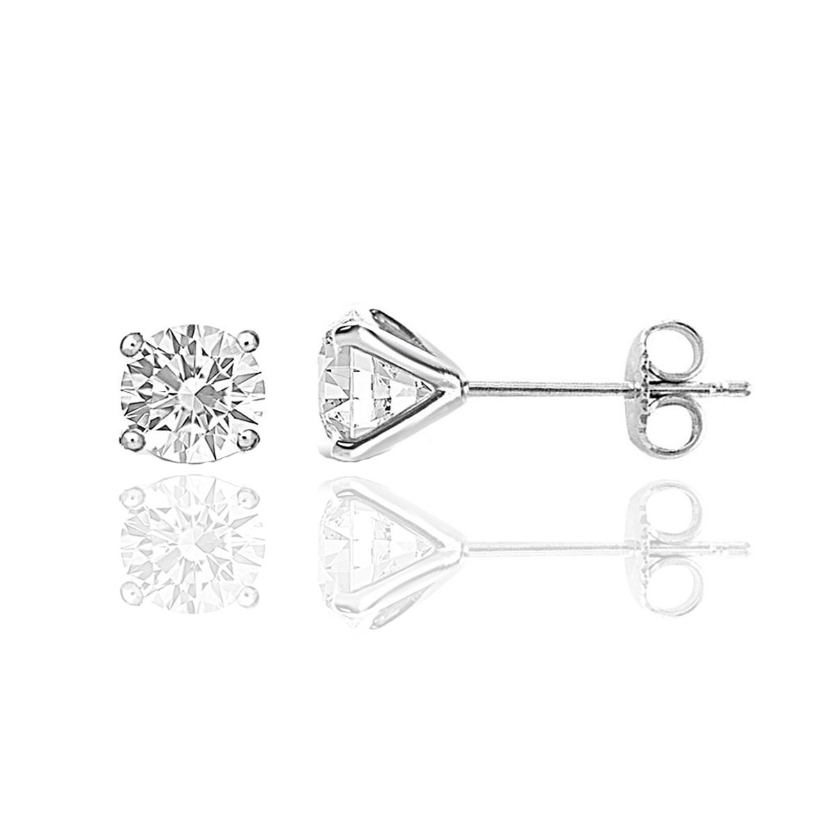 10KY .70ctw Long Drop Linear Diamond Earrings