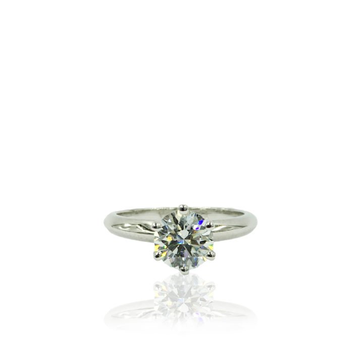 7273-feature 18K WG Diamond Solitaire Engagement Ring