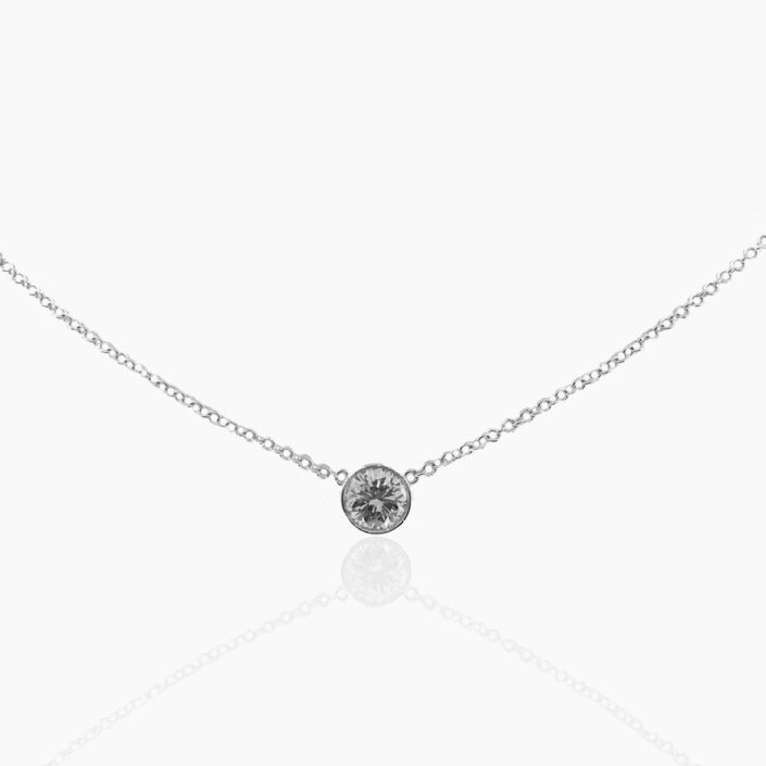 7341-31 Feature Diamond Pendant, Bezel Set, Diamond Essentials, Holiday Gifts, NYC Diamond District, Natural Round Brilliant Diamond, Diamond Values, 20 Days of Diamonds