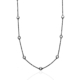 Diamonds on a chain, diamond essentials, diamond necklaces, 14K White Gold, Bezel Setting