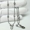 Diamonds on a chain, diamond essentials, diamond necklaces, 14K White Gold, Bezel Setting