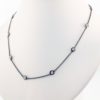 Diamonds on a chain, diamond essentials, diamond necklaces, 14K White Gold, Bezel Setting