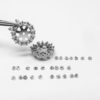 14kwg earring jacket studs, 20 days of diamonds, halo jackets