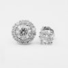 14kwg earring jacket studs, 20 days of diamonds, halo jackets