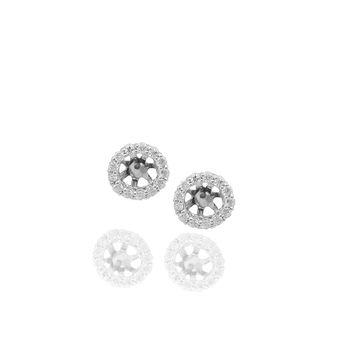 Diamond Dangle Earring Jackets 3/4 ct tw Round 14K White Gold | Jared
