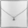 14K White Gold, Bezel Set, Diamond Essentials, Diamond Pendant, Natural Round Brilliant Diamond