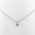 14K White Gold, Bezel Set, Diamond Essentials, Diamond Pendant, Natural Round Brilliant Diamond