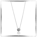 Diamond Pendant, Bezel Set, 20 Days of Diamonds, 14K White Gold, NYC Diamond District, Holiday 2017
