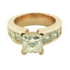 rose gold, channel set, princess cut, 14K, GIA Certiified Diamond,