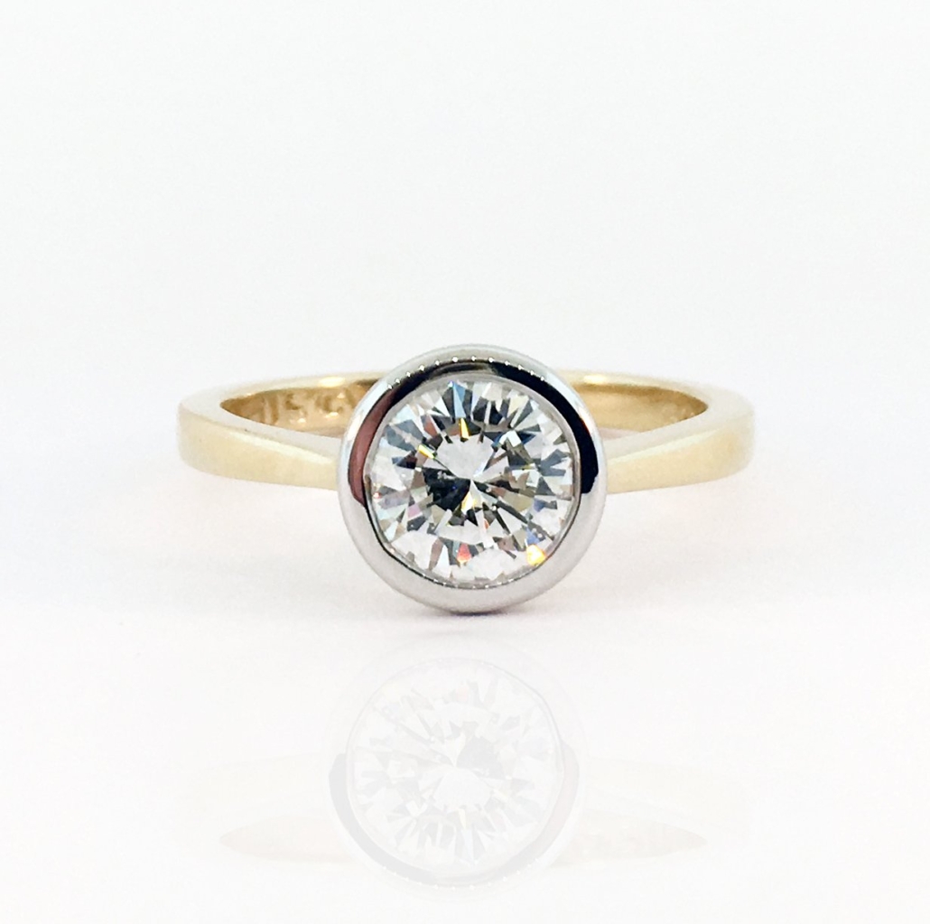 Kathleen, A Bezel Set Solitaire,  1107-11 7358