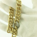 18 K Yellow Gold, Diamond Encrusted White Gold Link, High Polish Finish, Hidden Clasp, Fine Jewelry