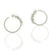 hoops, Marquise Cut, natural round brilliant diamonds, flower petal design, friction back