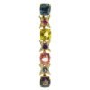 Rubies, Multi-colored sapphire, heat-treated sapphire, earrings, dangling, diamonds, friction backs, 18k rose gold