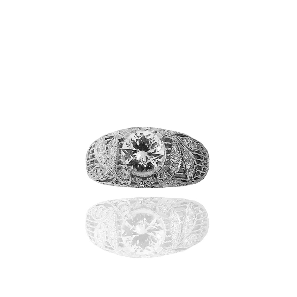 “Victoria”- A Platinum, Sapphire & Diamond Engagement Ring 1135-11 7390