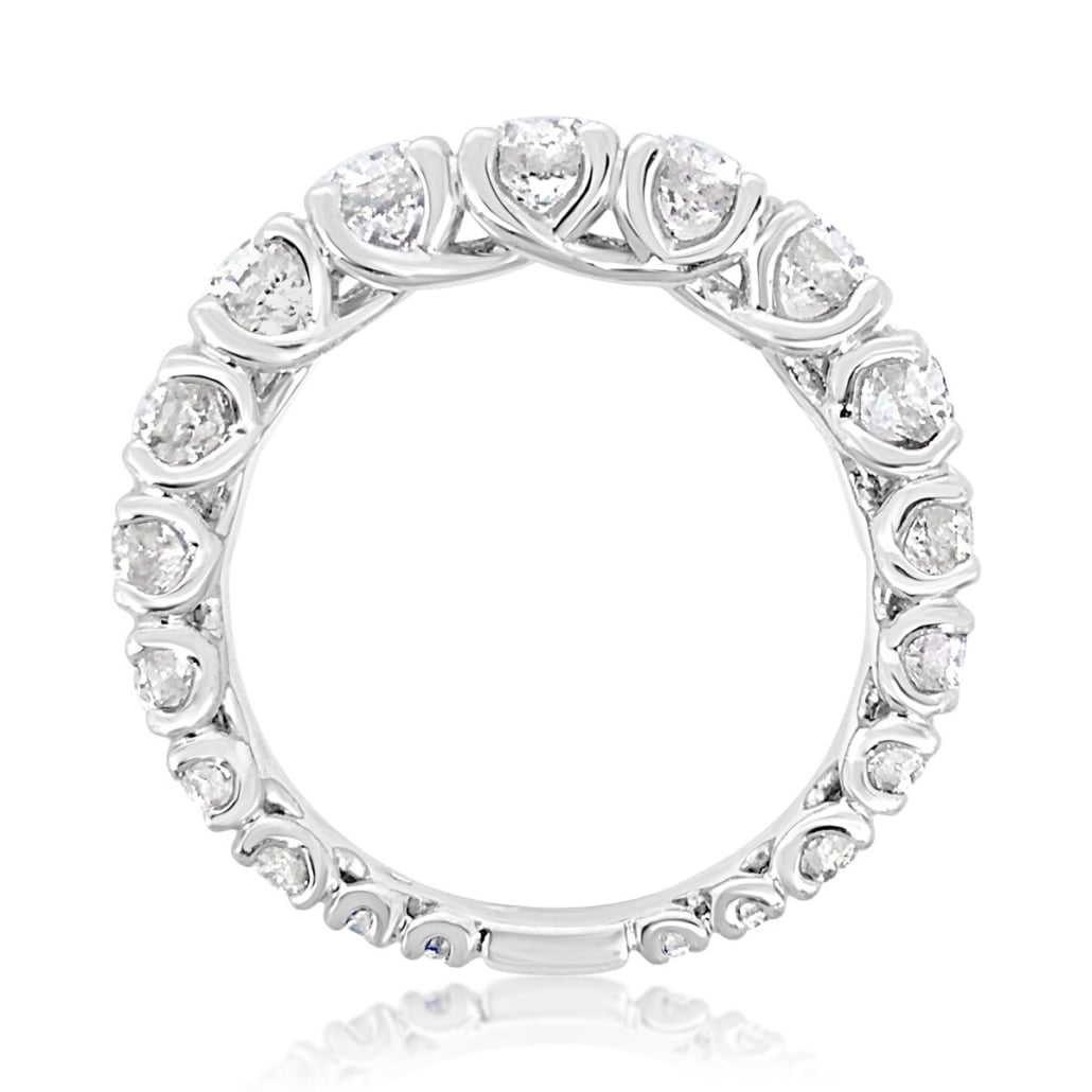 18K White Gold and Diamond Trellis Eternity Band 1142-12 7398