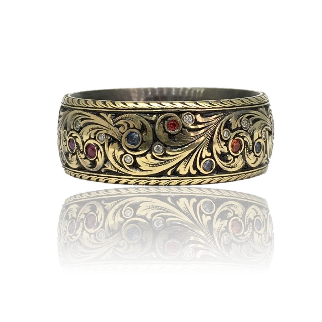 Handmade Exquisite Wedding Band 1157-12