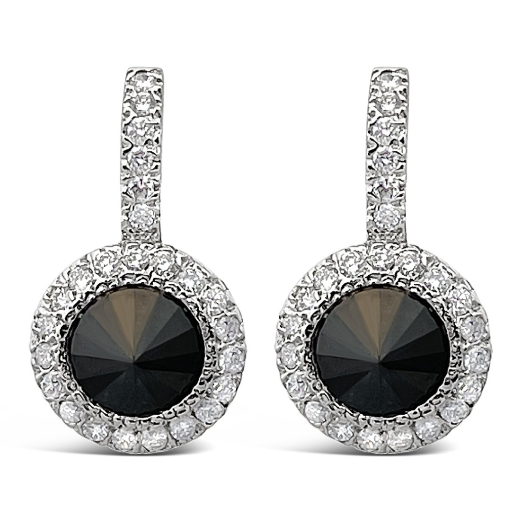 “Get to the Point” Black Diamond Drop Earrings 1152-24
