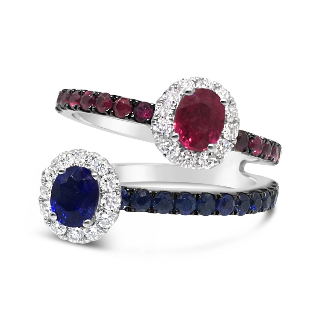 Red Meets Blue:  A Statement Ring 1032