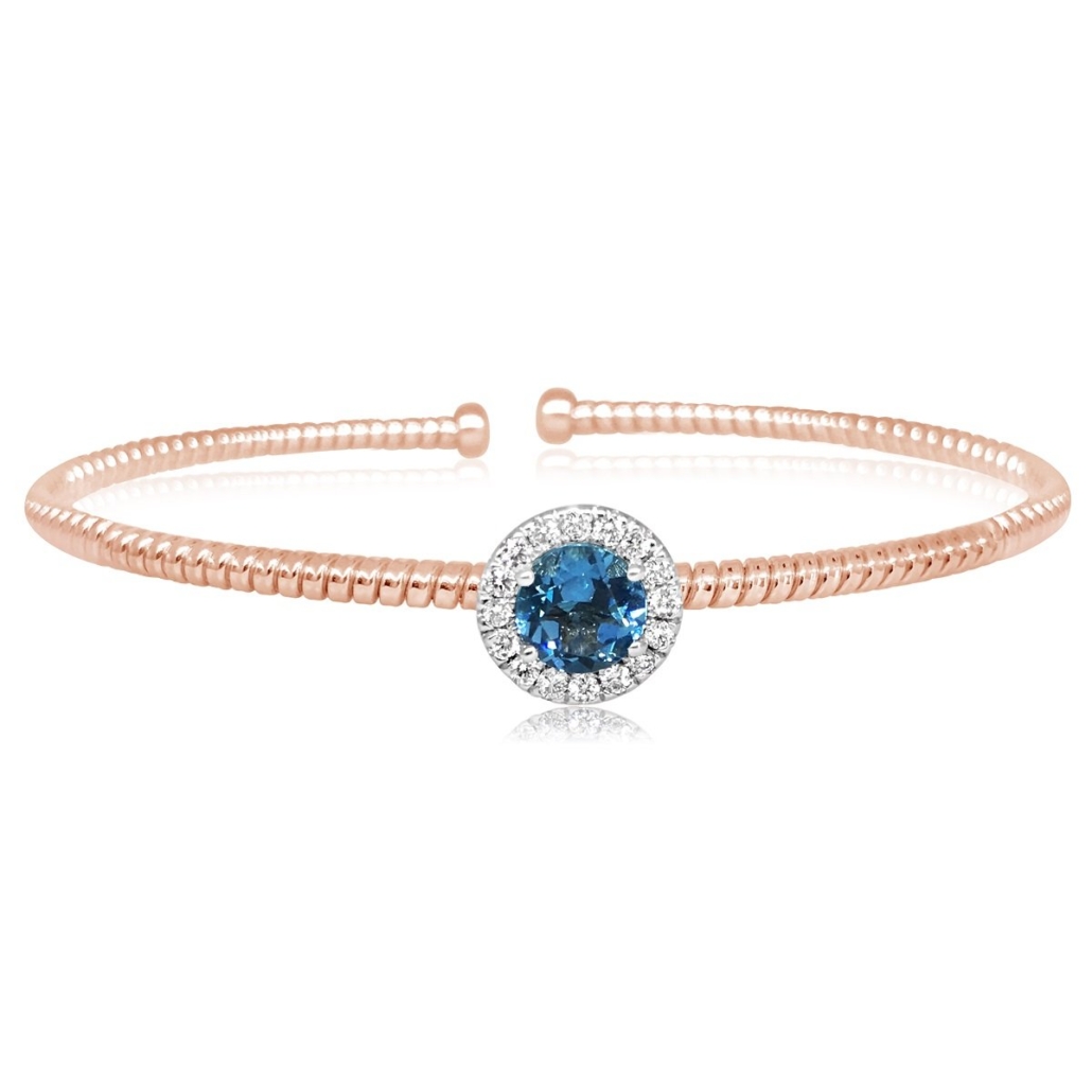 Petite Blue Skies, A London Blue Topaz Cuff 1045-53