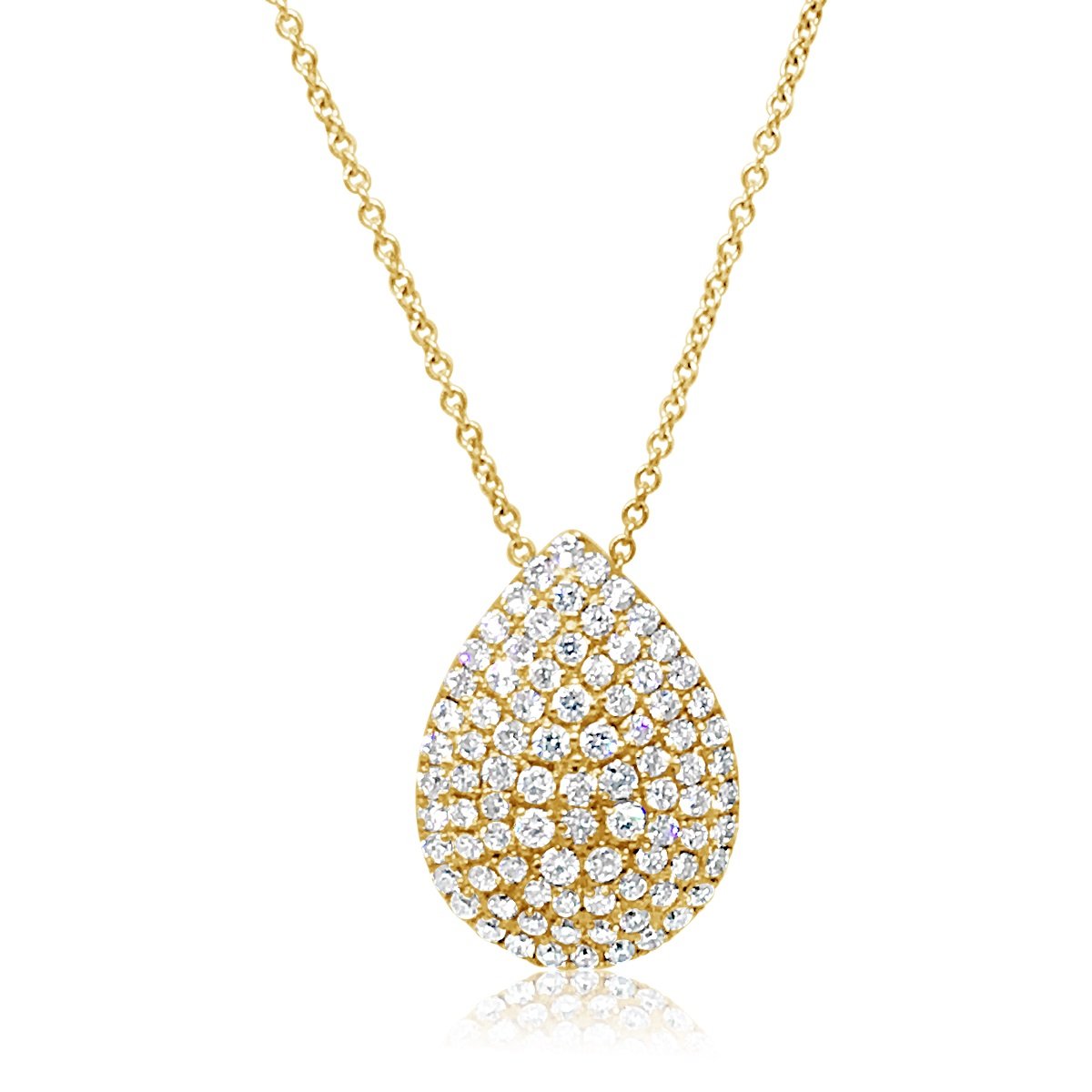 thumbnail image 2 of 9ct Real Gold Small Teardrop Clear CZ Pendant & Charm Earrings Set In Gift Box - 9K Yellow Gold 2 of 5