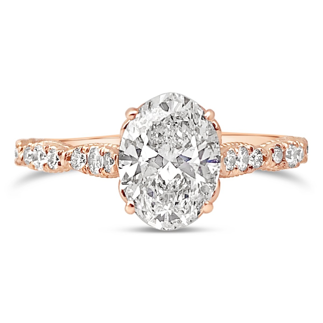 Kathryn, A Vintage Rose Gold & Diamond Engagement Ring 1057-11
