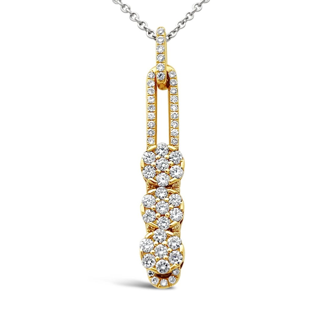 Diamond Flower Rosette Trio in 18k Pink Gold 1353-32 7066