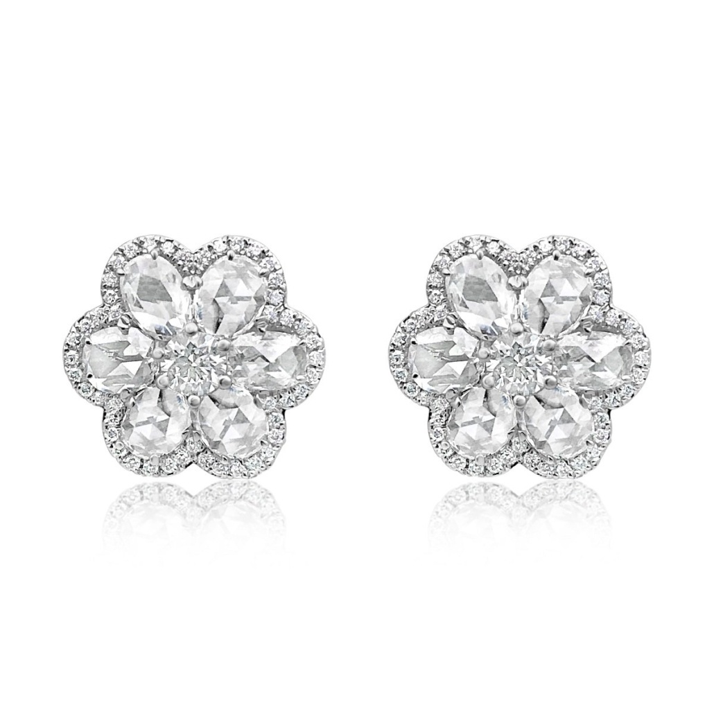 Pansy Diamond Cluster Studs 1208-22