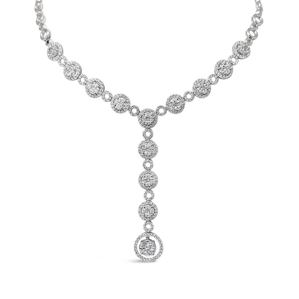 Sophisticated Elegance: Diamond Y Necklace 1198-43 7493