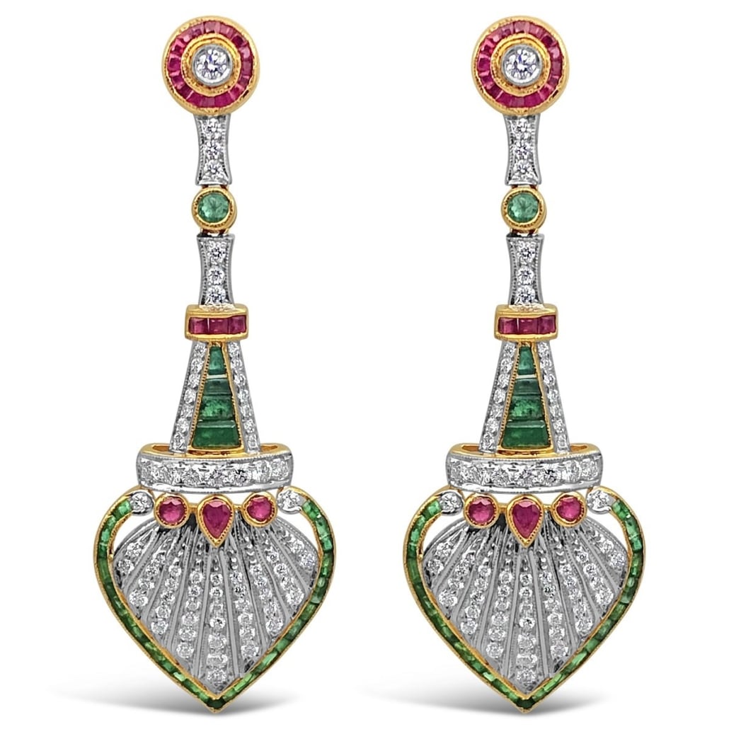 Glorious Peacock Earrings 1326-24 7528