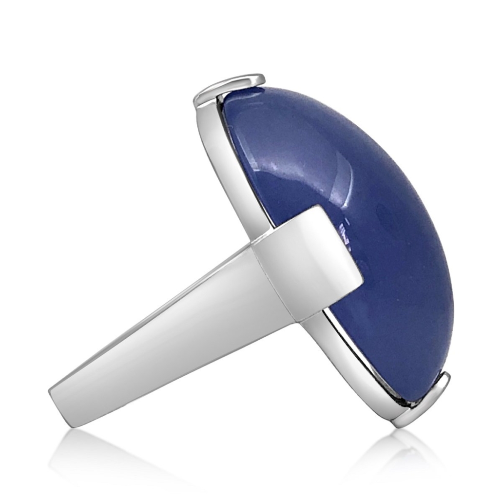 Meet Me Under the Beautiful Blue Moon, Chalcedony Cocktail Ring 1175-13 7519