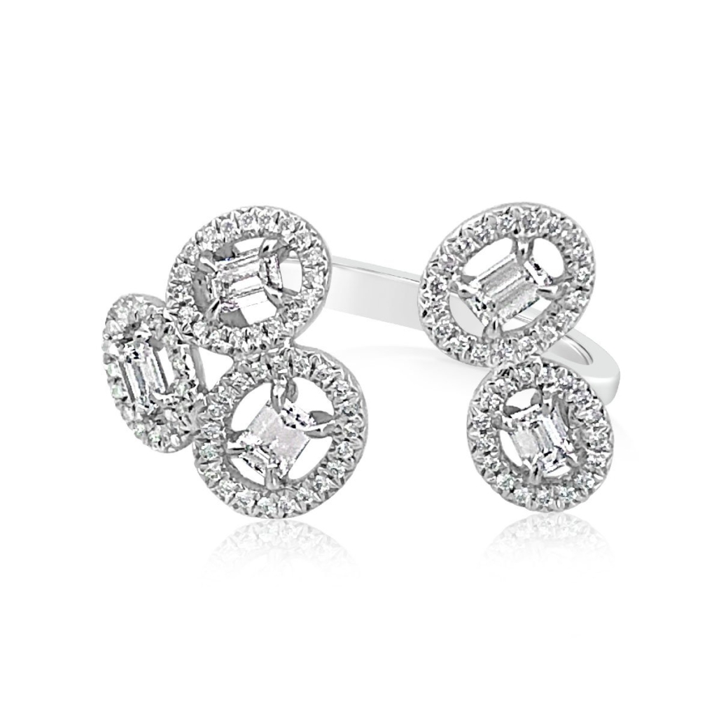 Celestial 5 Square Halo Ring 1228-13 7566