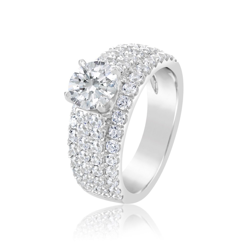 Giada, A Multi-Row Diamond & White Gold Engagement Ring  1236-11 7575