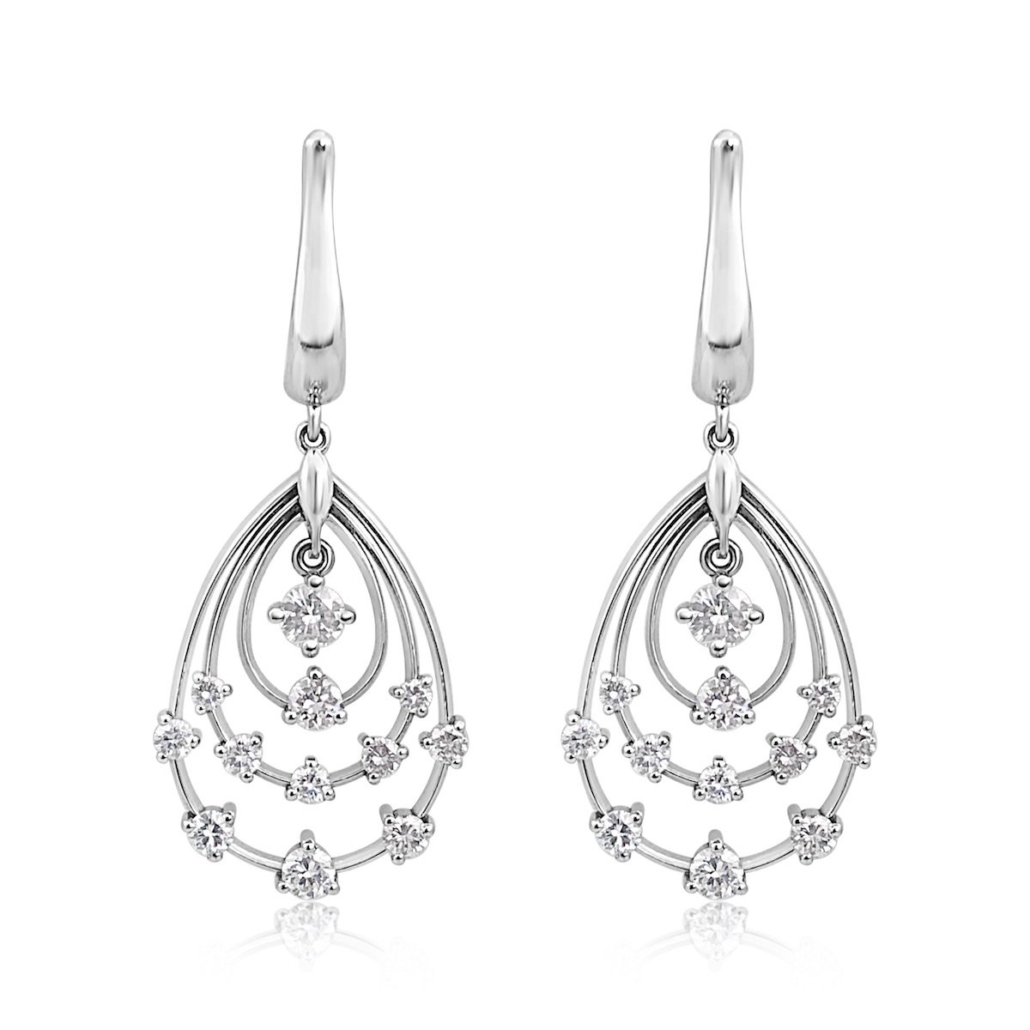 After the Rain Drops Diamond Earrings 1636-24