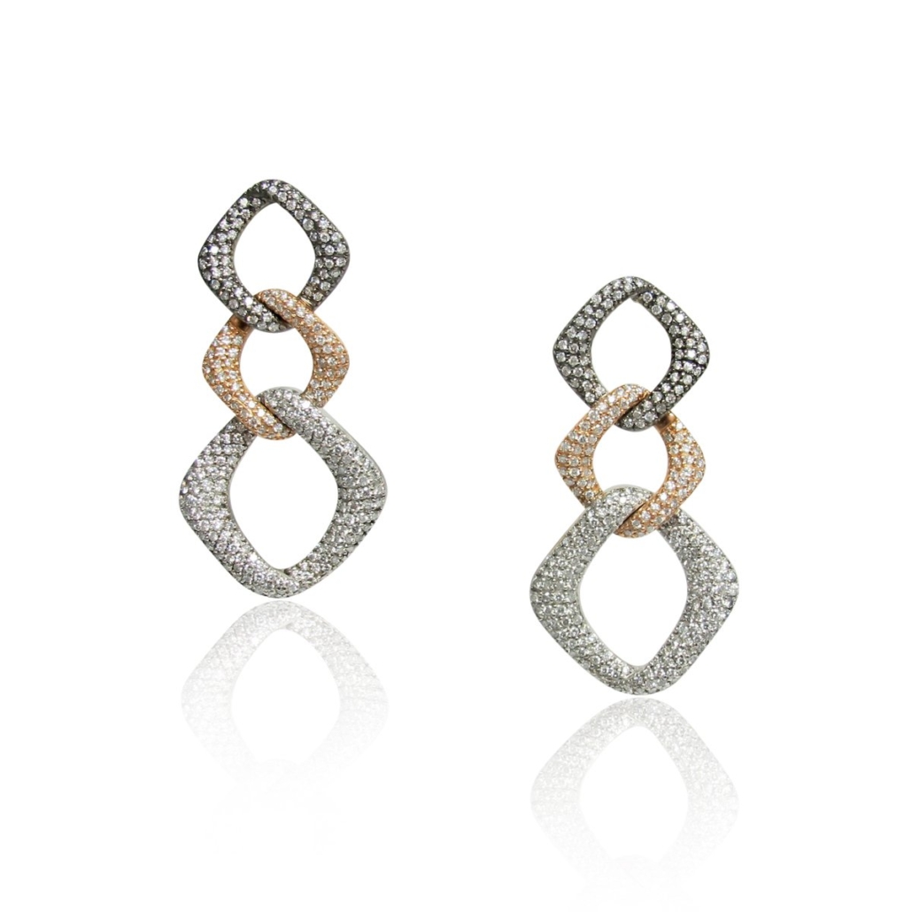 Square Root of Three Dangle Earrings 1673-24 6903